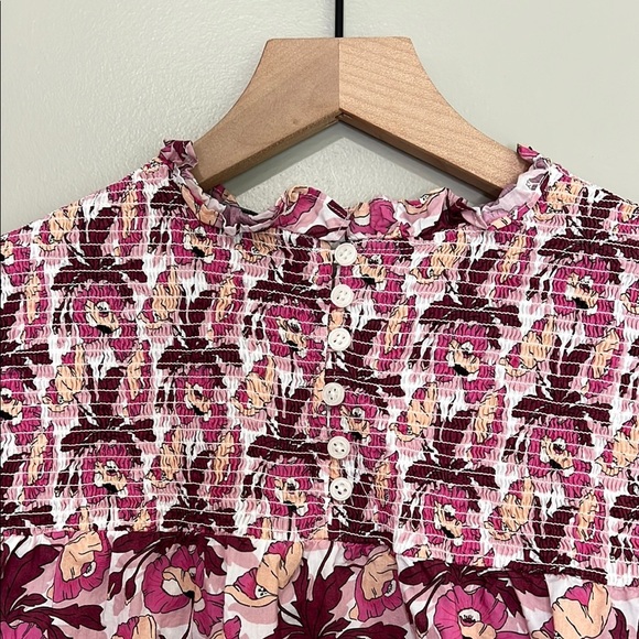 J. Crew Made with Liberty Fabric Floral Pink and White Blouse Womens Small - Picture 7 of 10